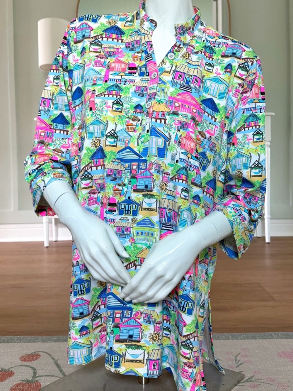 XL Lulu B neon bright pullover w/ spandex